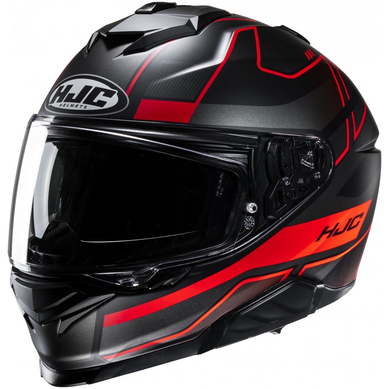 Integreeritud mootorratta kiiver HJC i71 Iorix MC1SF must-punane