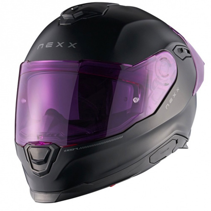Integreeritud mootorratta kiiver NEXX Y.100R Subsonic matt must-roosa allahindlus