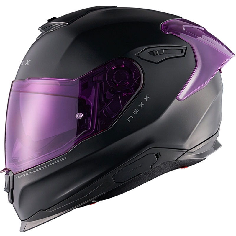 Integreeritud mootorratta kiiver NEXX Y.100R Subsonic matt must-roosa allahindlus