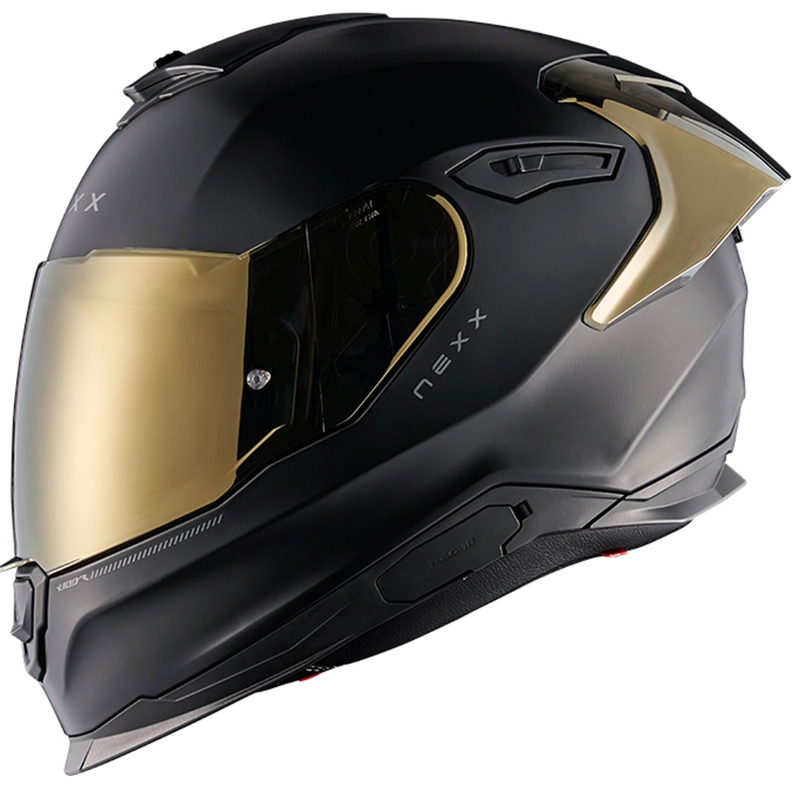 NEXX Y.100R Subsonic integreeritud mootorratta kiiver matt must-kuldne