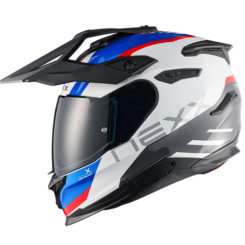 Enduro mootorratta kiiver NEXX Y.TRAVL Quest valge-sinine-punane