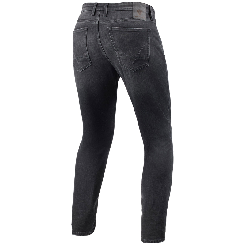 Revit Kai Skinny Mid Grey Stone Cropped Motorcycle teksad
