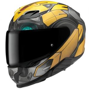 HJC F71 Bumblebee Hasbro MC3SF must-hall-kollane integreeritud mootorratta kiiver