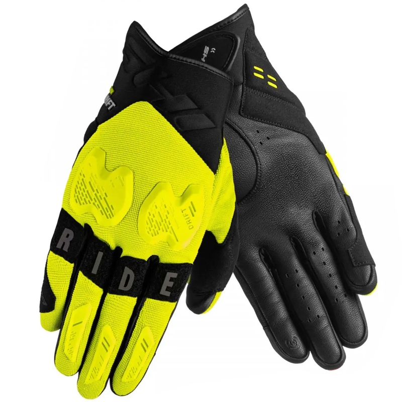 Mootorrattakindad Shima Drift fluo kollane-mustad
