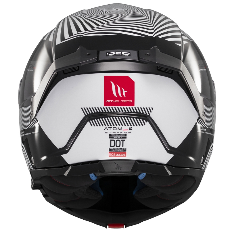 MT Atom 2 SV Strange must-valge-hall flip-up mootorratta kiiver