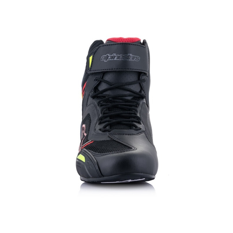 Alpinestars Faster 3 Rideknit Black-Red-Fluo Yellow-Grey mootorratta saapad
