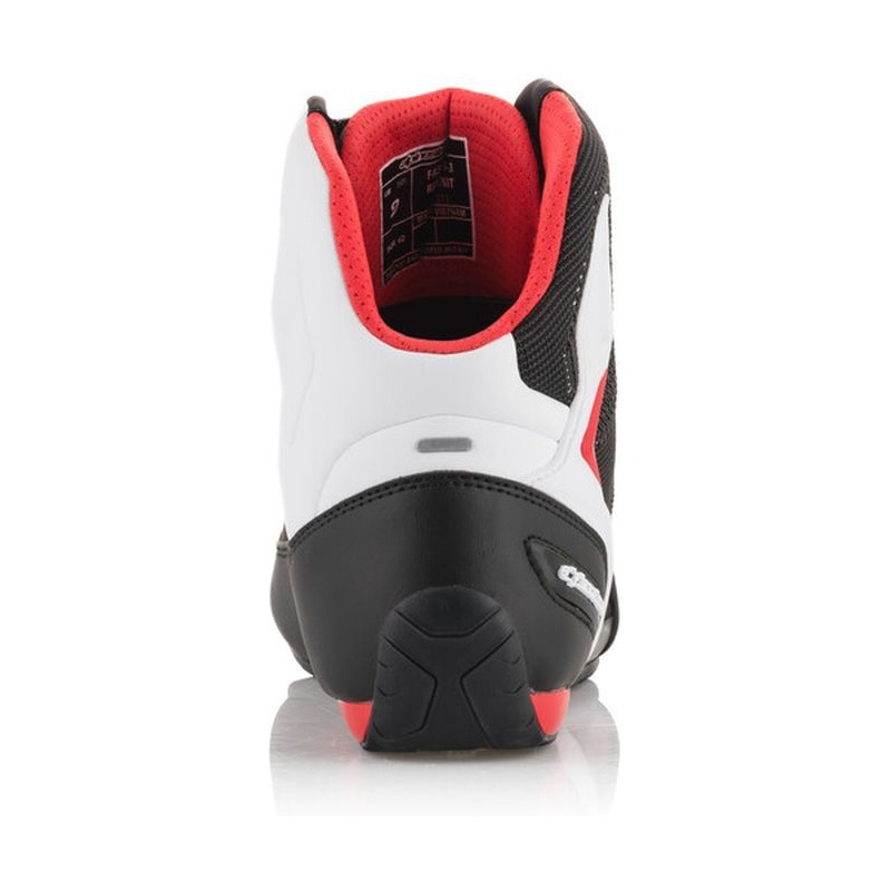 Alpinestars Faster 3 Rideknit mustad, valged ja punased mootorrattasaapad