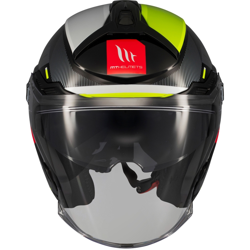 MT Cosmo SV Silence avatud mootorratta kiiver must-fluo kollane