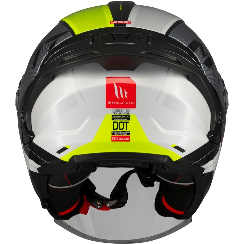MT Cosmo SV Silence avatud mootorratta kiiver must-fluo kollane
