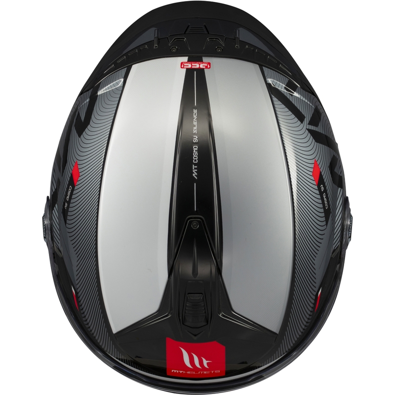 MT Cosmo SV Silence Black-Grey-White Open mootorratta kiiver