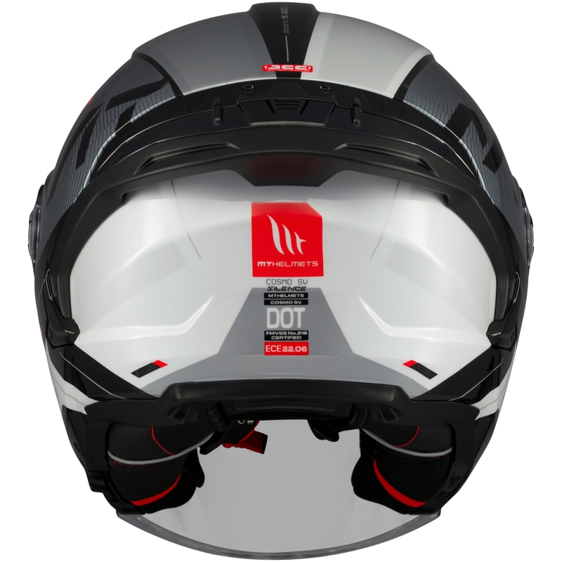 MT Cosmo SV Silence Black-Grey-White Open mootorratta kiiver