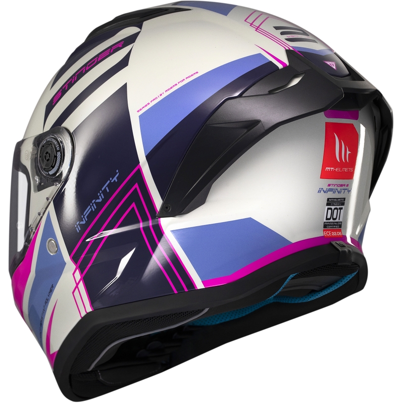 MT Stinger 2 Tron integreeritud mootorratta kiiver hall-lilla-roosa