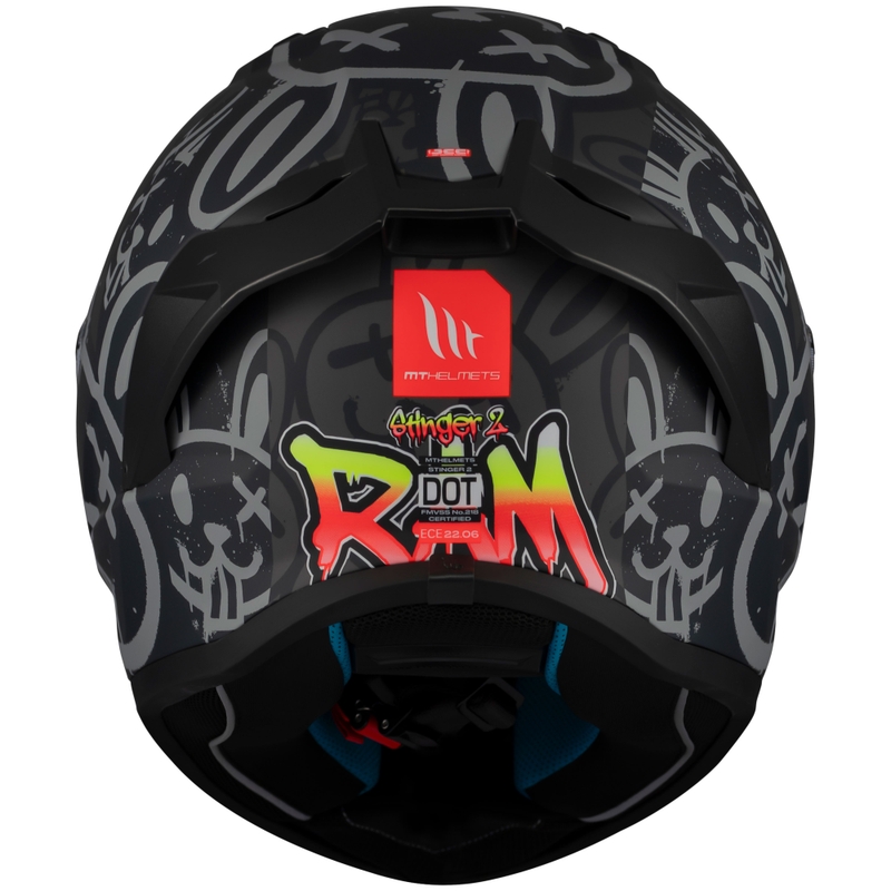 MT Stinger 2 RAM F1 mustahall integreeritud mootorratta kiiver
