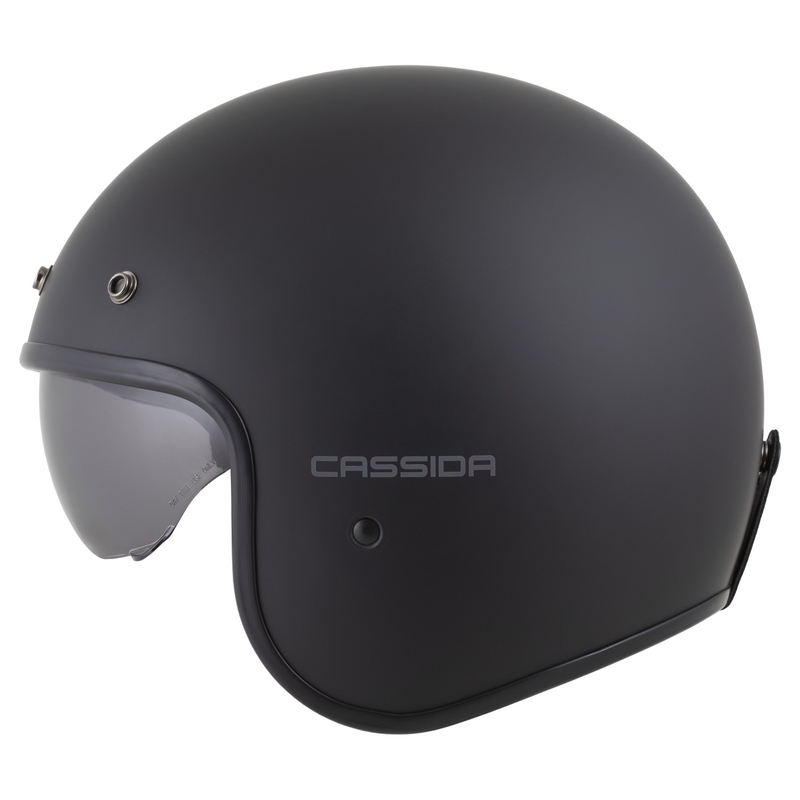 Cassida Oxygen 2.0 Solid Matte Black-Dark Grey Avatud mootorratta kiiver