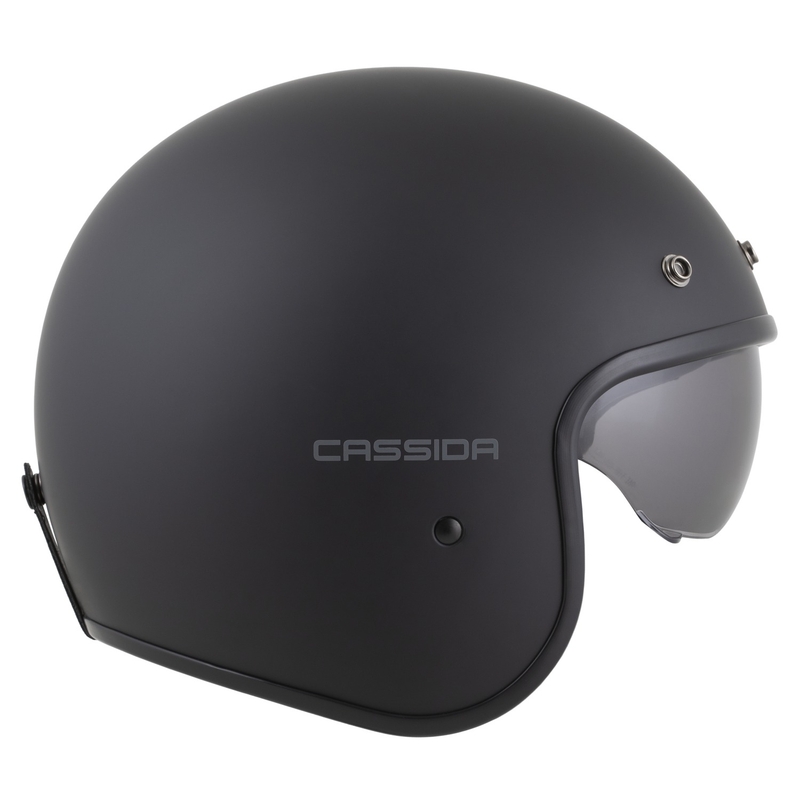 Cassida Oxygen 2.0 Solid Matte Black-Dark Grey Avatud mootorratta kiiver