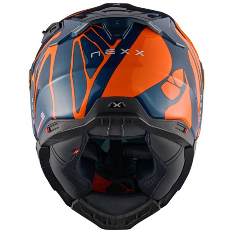 Integreeritud mootorratta kiiver Nexx X.WST3 B-Side sini-oranž