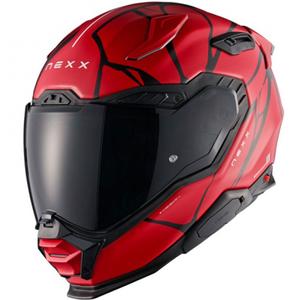 Integreeritud mootorratta kiiver Nexx X.WST3 B-Side punane-must