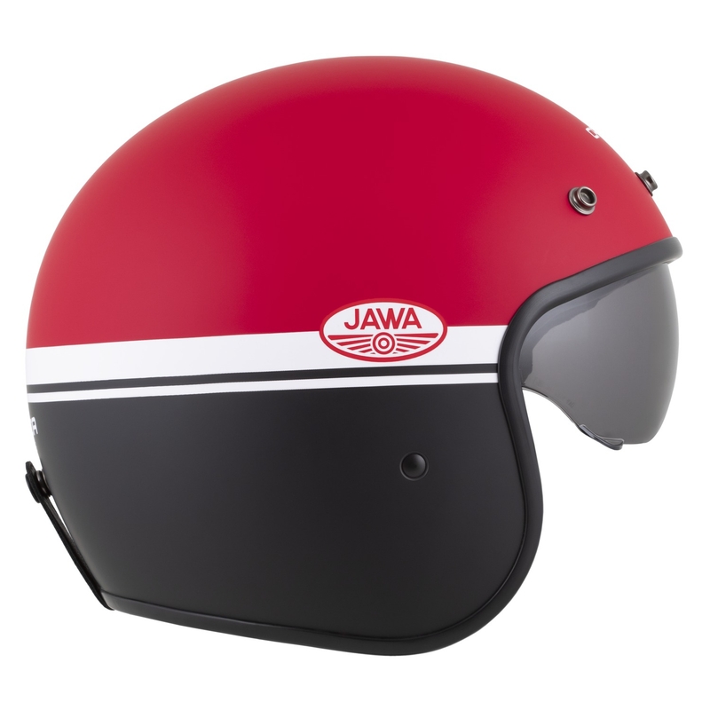 Avatud kiiver mootorratta Cassida Oxygen 2.0 Jawa OHC matt punane-must-valge