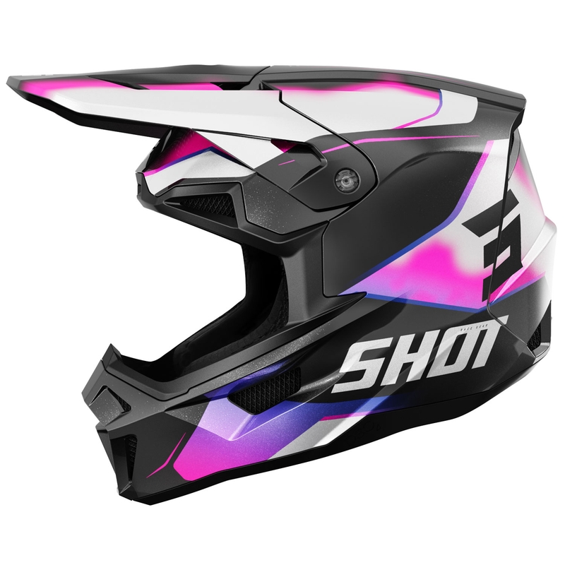 Motokrossi kiiver Shot Lite Astral sini-roosa