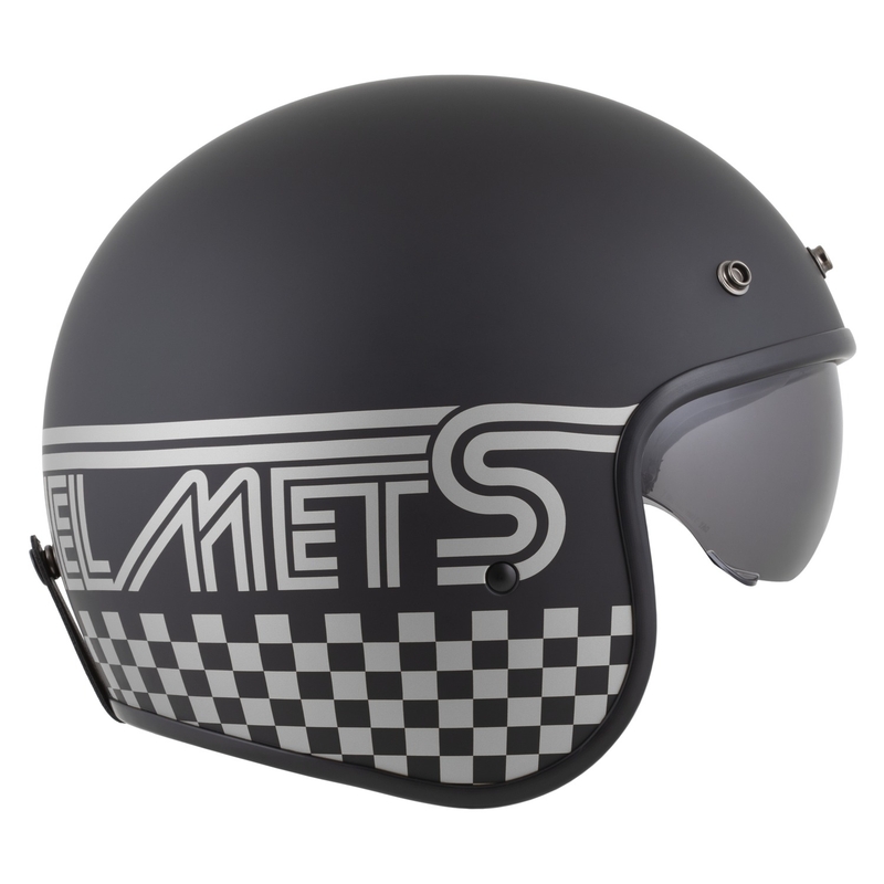 Cassida Oxygen 2.0 Rondo avatud mootorratta kiiver matt must-hõbedane