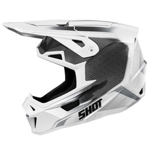 Motokrossi kiiver Shot Lite Challenger Pearl must ja valge