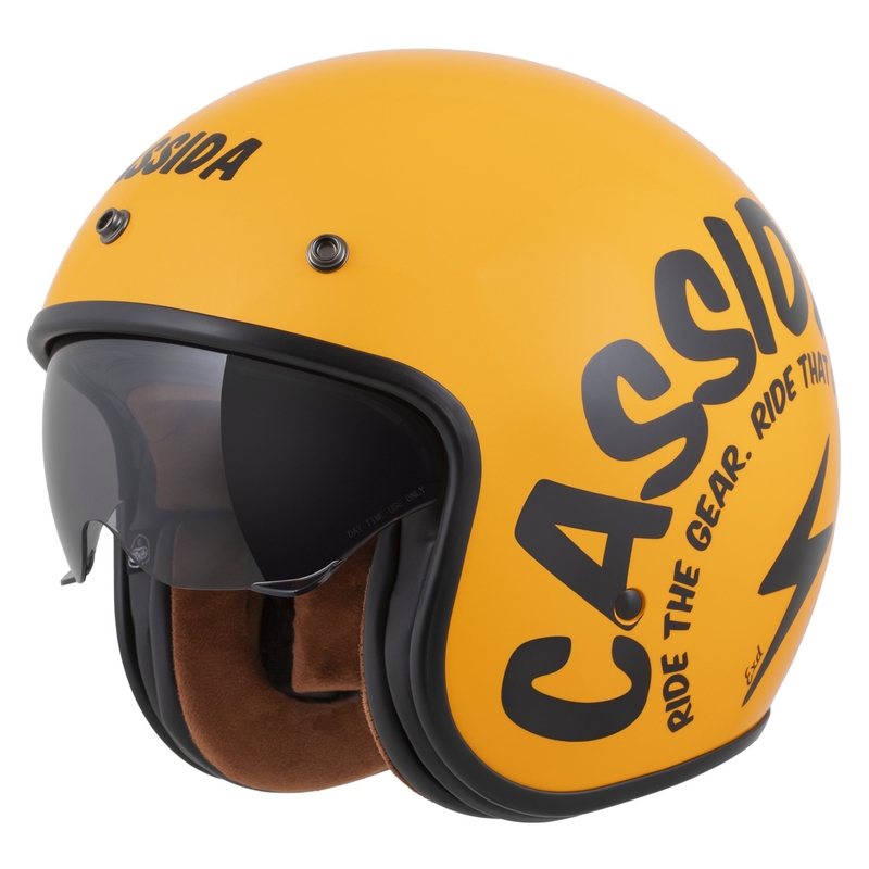 Cassida Oxygen 2.0 Gear Open mootorratta kiiver kollane ja must