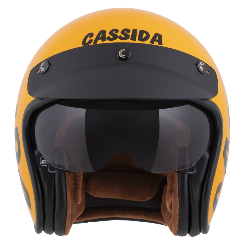 Cassida Oxygen 2.0 Gear Open mootorratta kiiver kollane ja must