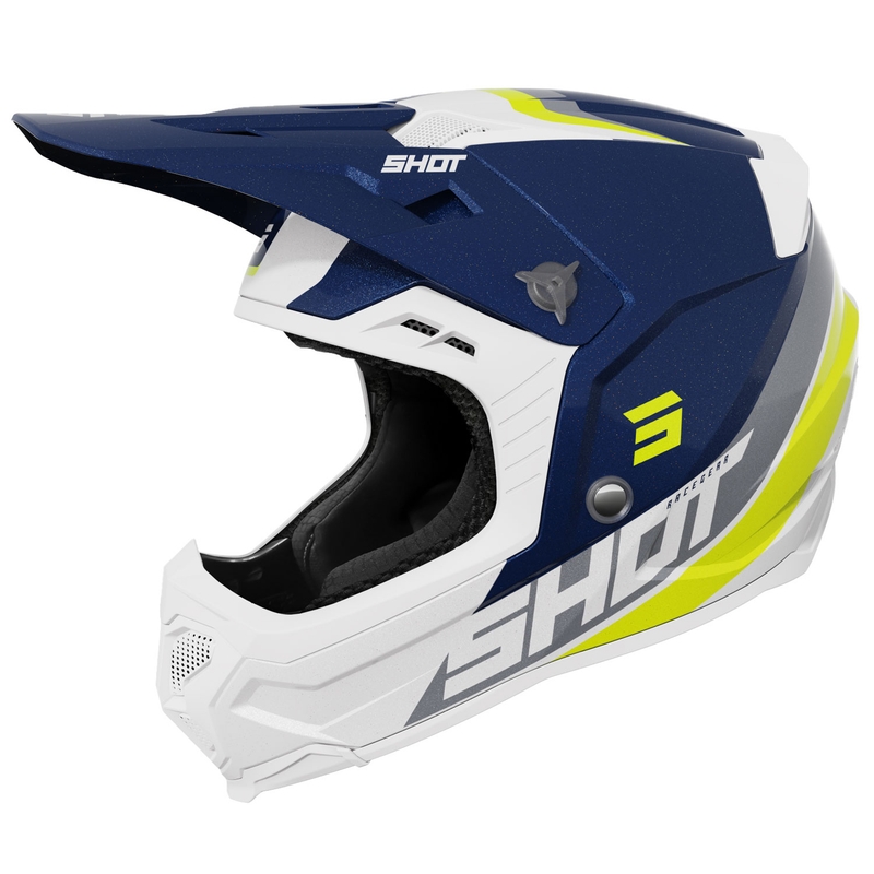 Motokrossi kiiver Shot Core Custom sinise pärliga