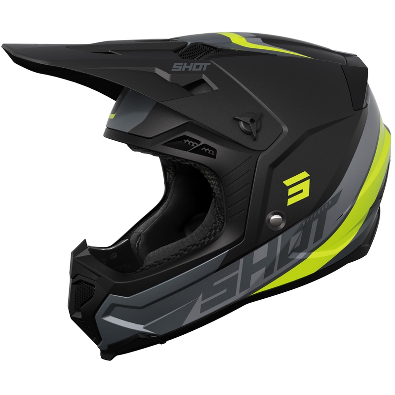 Motokross kiiver Shot Core Custom must-fluo kollane