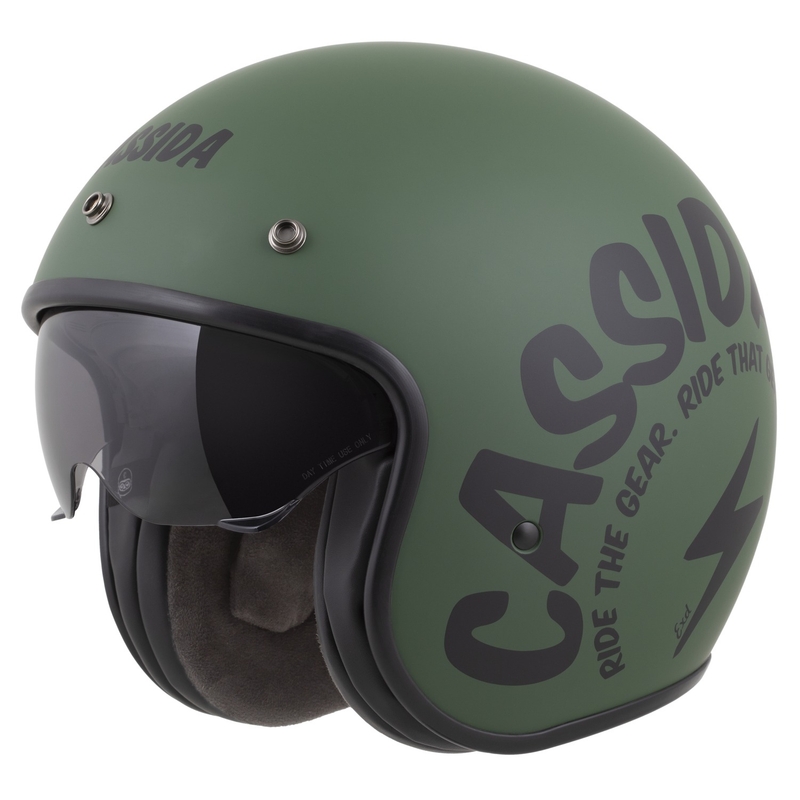 Cassida Oxygen 2.0 Gear avatud mootorratta kiiver matt roheline-must