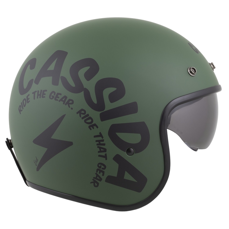 Cassida Oxygen 2.0 Gear avatud mootorratta kiiver matt roheline-must