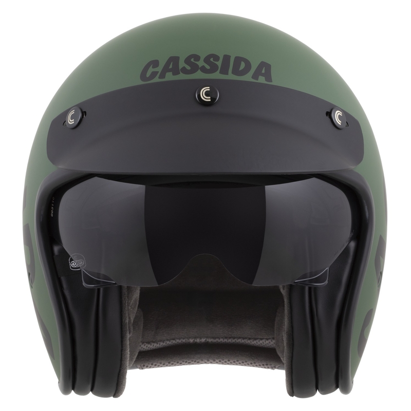 Cassida Oxygen 2.0 Gear avatud mootorratta kiiver matt roheline-must
