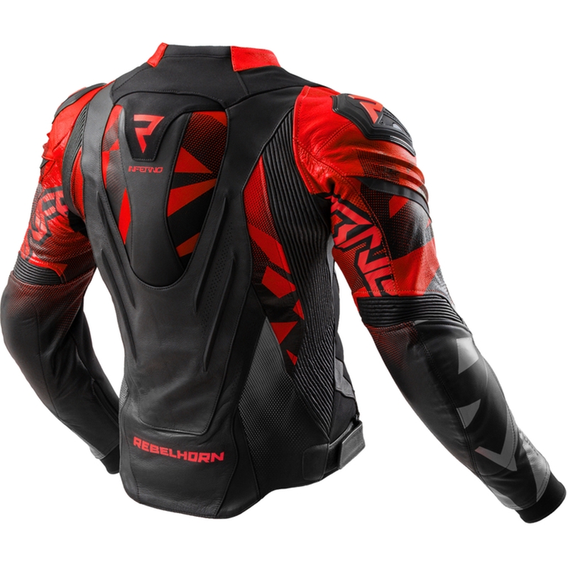 Rebelhorn Inferno nahkjakk must-punane