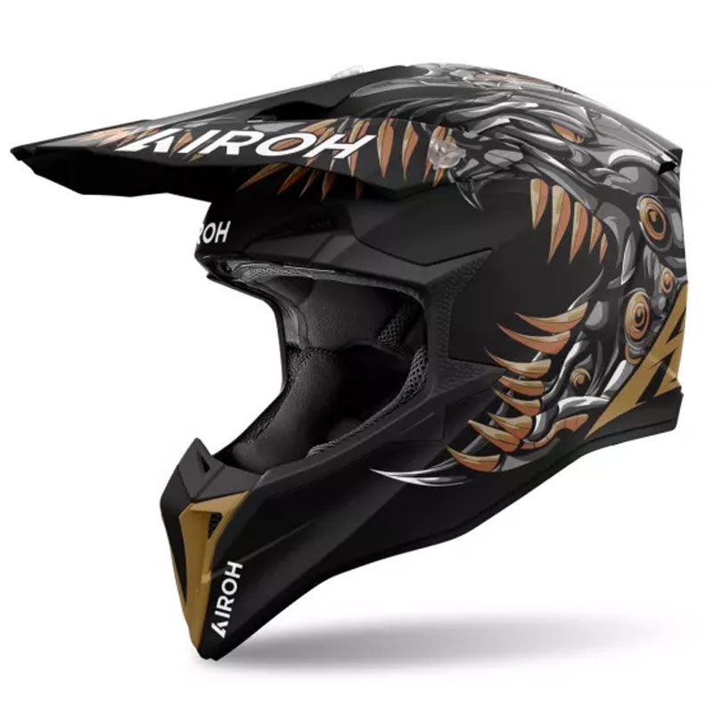 Motokrossikiiver Airoh Wraaap Cyborg matt must