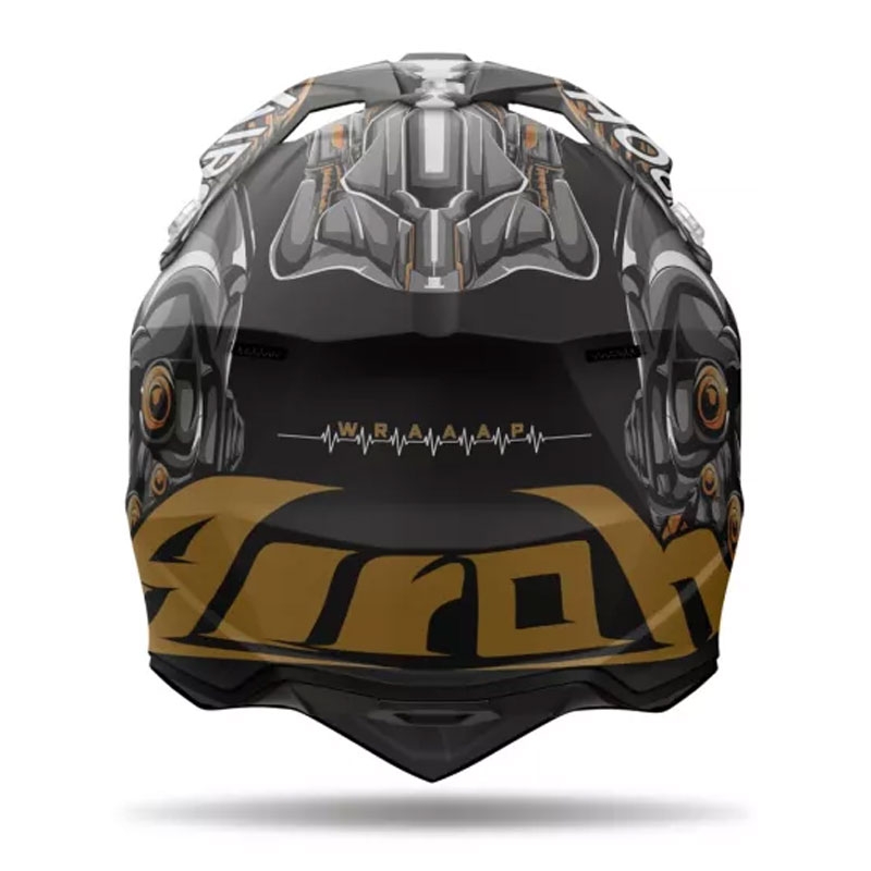 Motokrossikiiver Airoh Wraaap Cyborg matt must