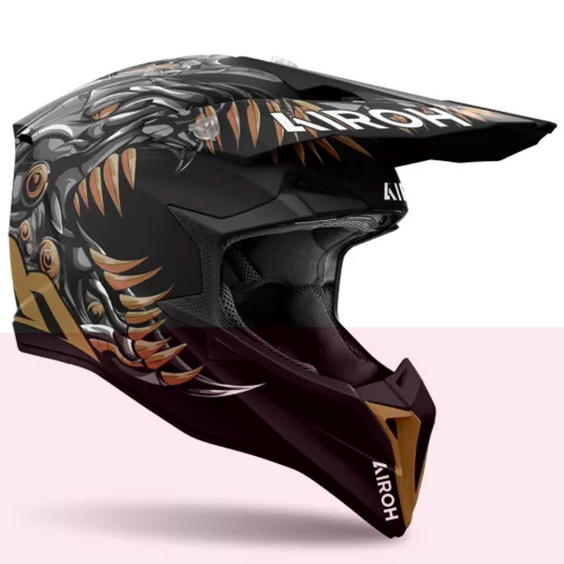 Motokrossikiiver Airoh Wraaap Cyborg matt must