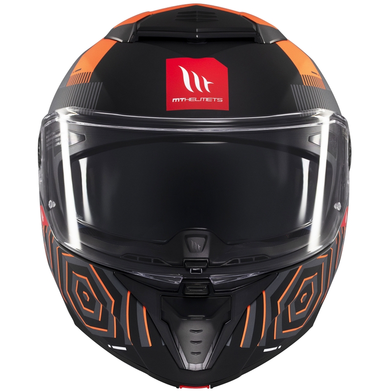 MT Atom 2 SV Strange flip-up mootorratta kiiver matt hall-must-oranž