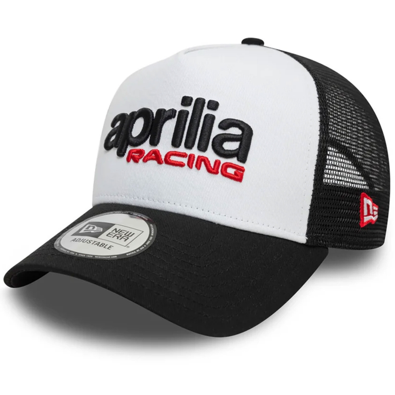Cap Aprilia Trucker valge-must