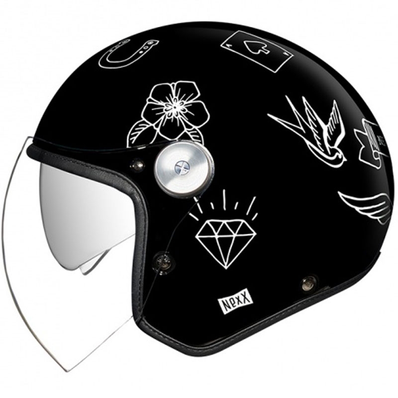 Avatud kiiver Nexx X.G30 Tattoo must ja valge allahindlus
