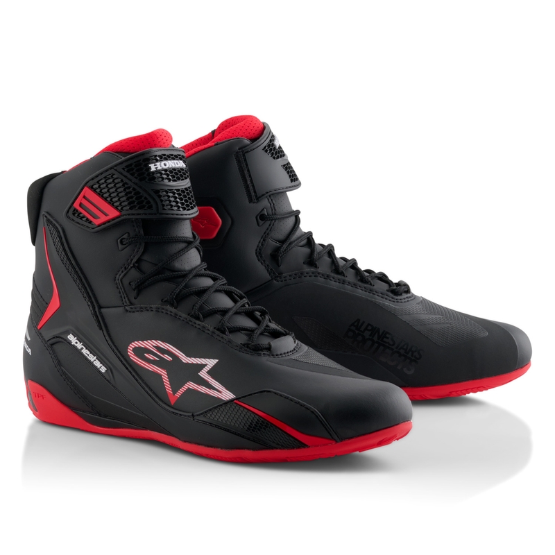 Alpinestars Faster-4 mootorratta saapad HONDA kollektsioon must ja punane