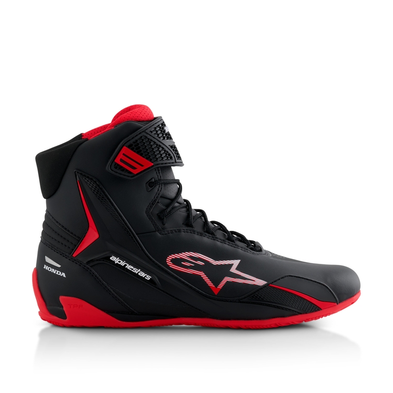 Alpinestars Faster-4 mootorratta saapad HONDA kollektsioon must ja punane