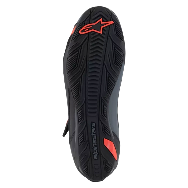 Alpinestars Faster-4 must-hall-fluo punane mootorratta saapad