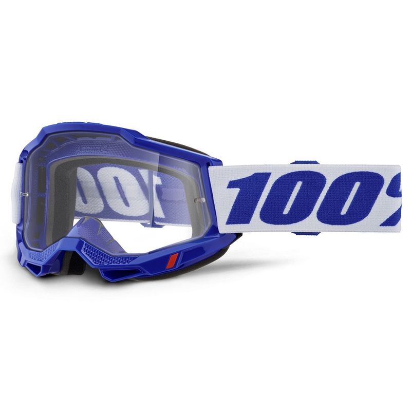 Motokrossiprillid 100% ACCURI 2 sinised läbipaistva pleksiga