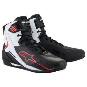 Alpinestars Faster-4 mustad, valged ja punased mootorrattasaapad
