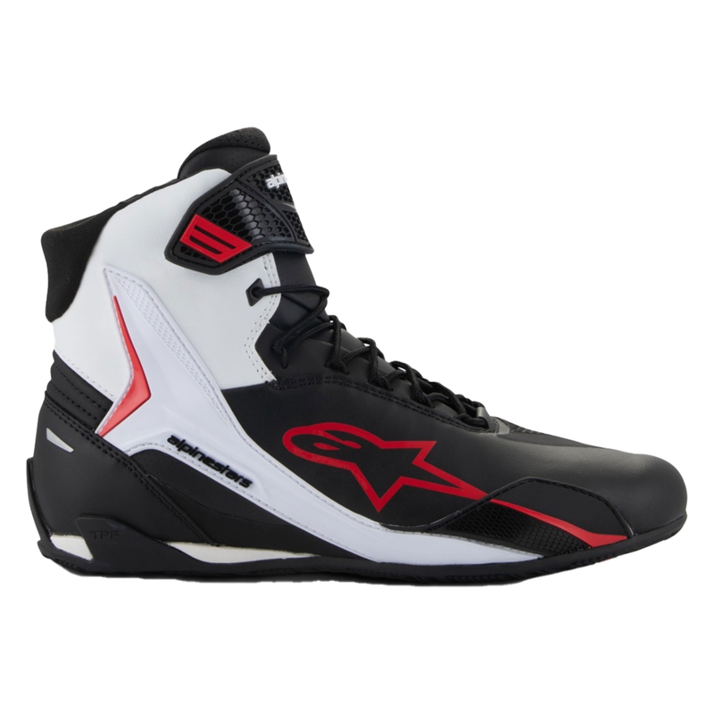 Alpinestars Faster-4 mustad, valged ja punased mootorrattasaapad