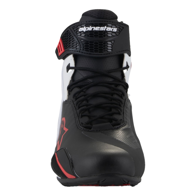 Alpinestars Faster-4 mustad, valged ja punased mootorrattasaapad