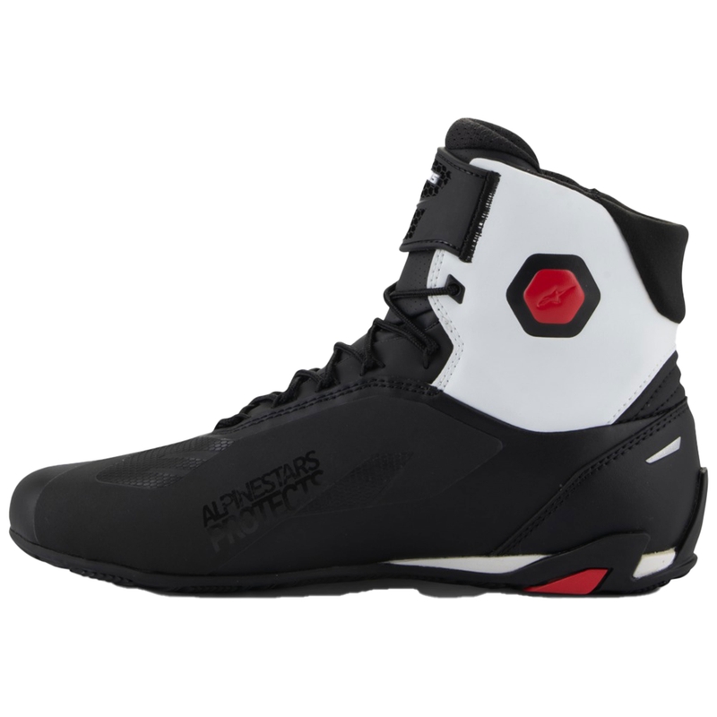 Alpinestars Faster-4 mustad, valged ja punased mootorrattasaapad