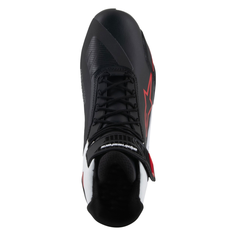 Alpinestars Faster-4 mustad, valged ja punased mootorrattasaapad