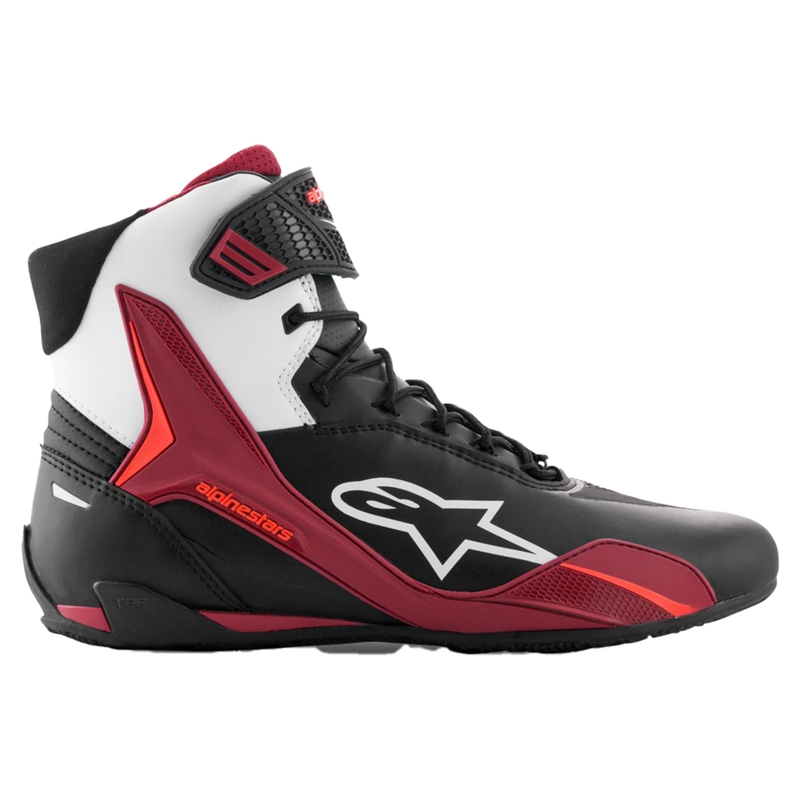 Alpinestars Faster-4 must-valge-tumepunased mootorratta saapad