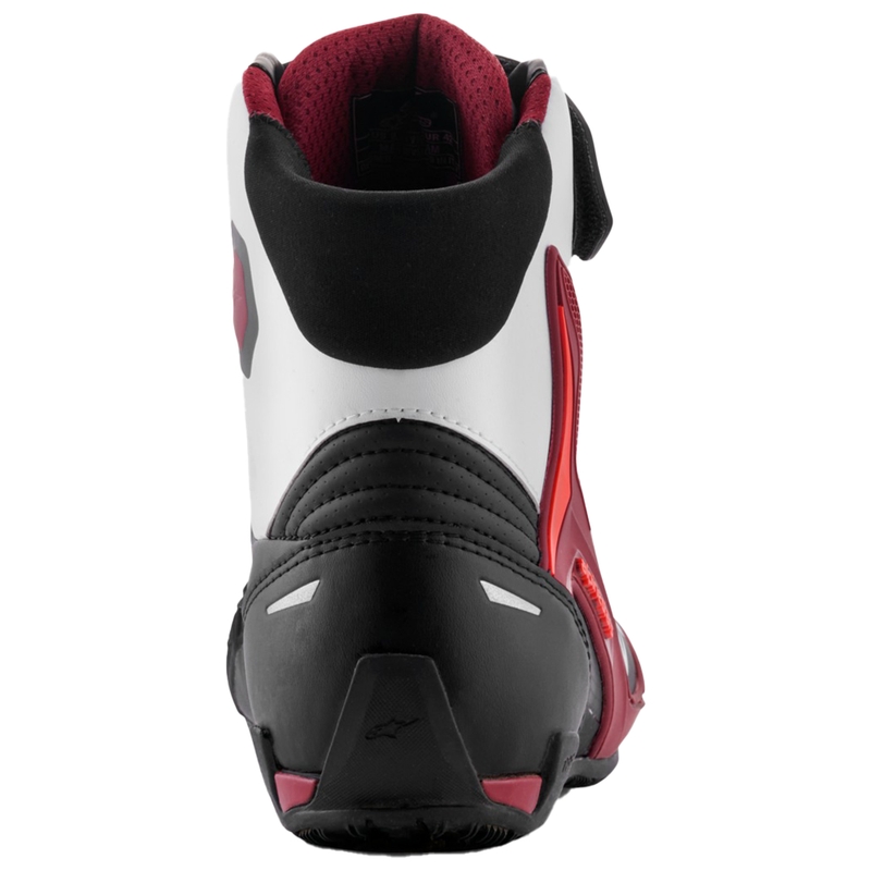 Alpinestars Faster-4 must-valge-tumepunased mootorratta saapad